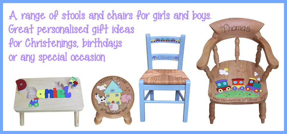 personalised wooden chair for child