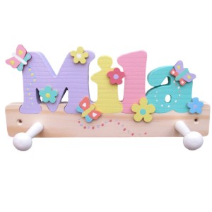 Personalised Coat Hook/Peg (pastel colours)