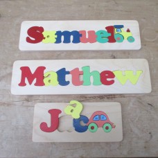 Tip Out Name Tray Puzzles (Matthew, Jac, Cerys, Mia)