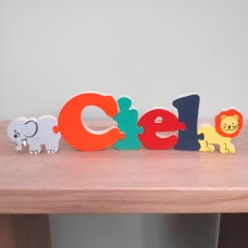 Jungle Animal Name Jigsaw