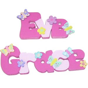 Pink Freestanding Names Pink Freestanding Names