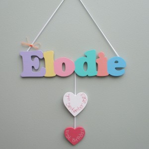 Hanging Wooden Name (pastel)