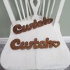 Mahogany Cwtch Sign with Single Heart