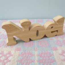 Chunky Wooden Freestanding Noel